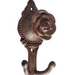 Uchwyt żeliwny rustykalny róża 13,9 cm * Esschert Design Discount