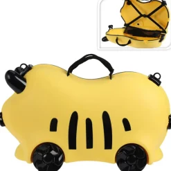 Walizka dziecięca na kółkach żółta 52x21x32 cm * Storage Solutions Clearance