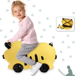 Walizka dziecięca na kółkach żółta 52x21x32 cm * Storage Solutions Clearance