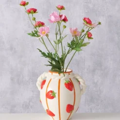 Wazon ceramiczny wzór w truskawki Fresas * Boltze Discount