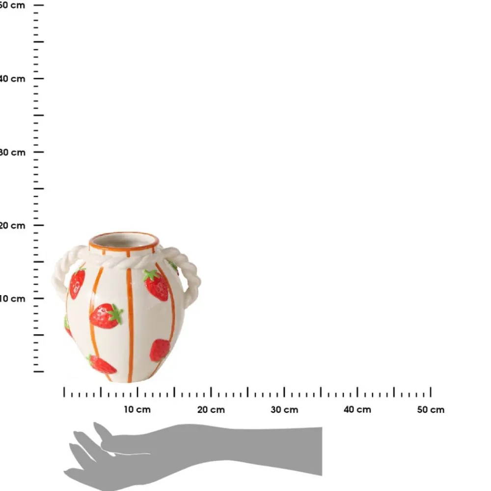 Wazon ceramiczny wzór w truskawki Fresas * Boltze Discount