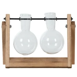 Wazony kolby w drewnianym stojaku * Esschert Design