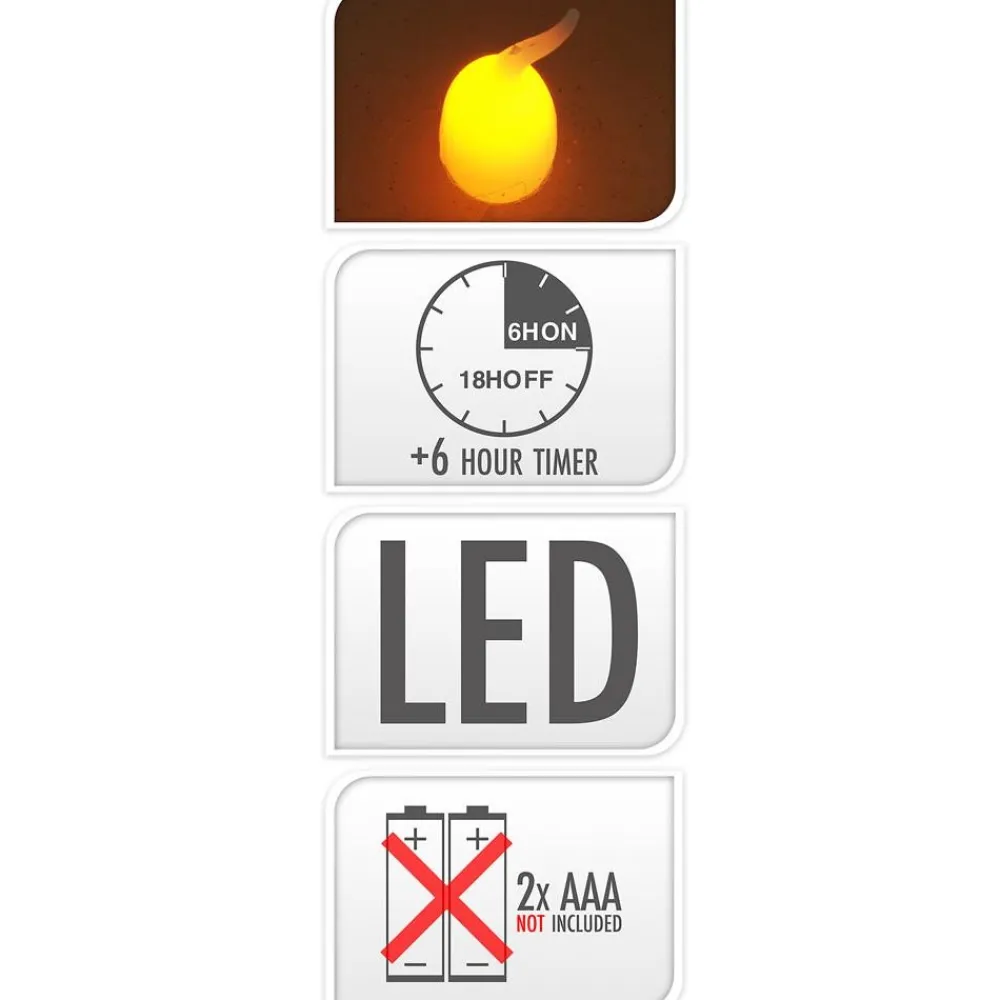 Świeca LED biała z funkcją timera 9x7cm * Aroma Di Rogito Best