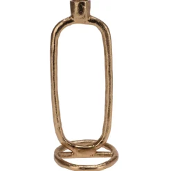 Świecznik owalny złoty 24 cm * H&S Decoration
