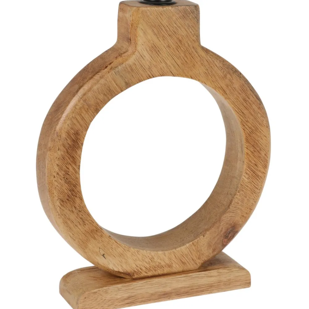 Świecznik z drewna mango beż 25 cm * H&S Decoration Clearance