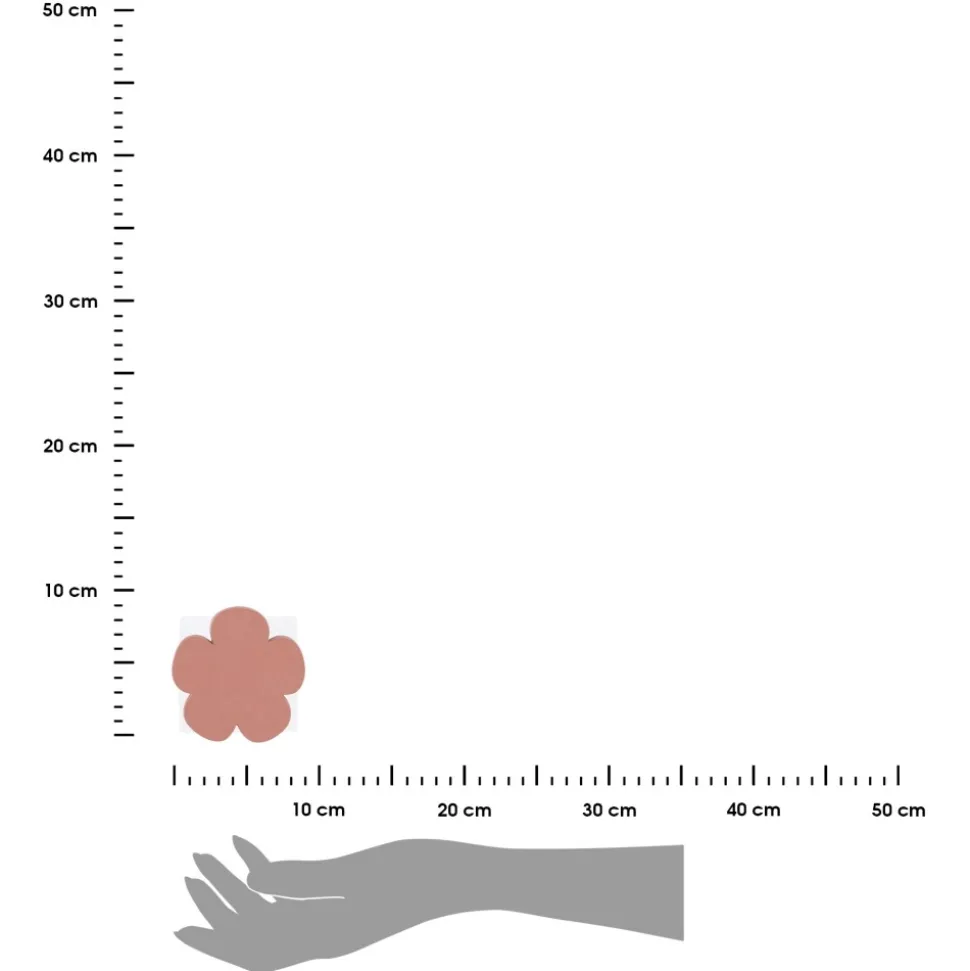 Wieszak ścienny bambusowy D8 FLOWER blush róż