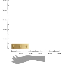 Wieszak ścienny złoty potrójny