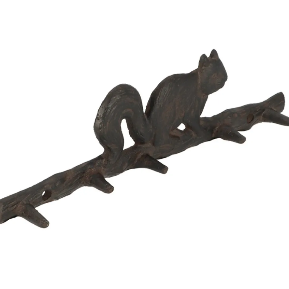 Wieszak żeliwny z wiewiórką 36cm