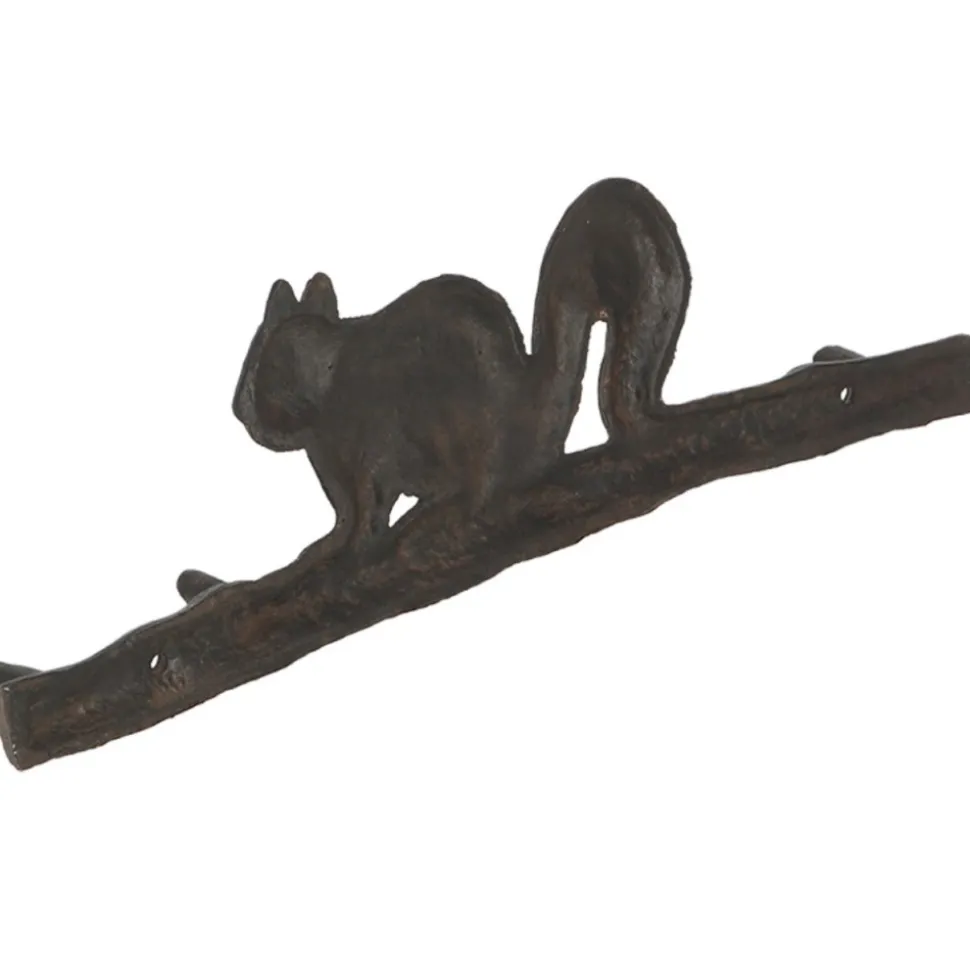 Wieszak żeliwny z wiewiórką 36cm
