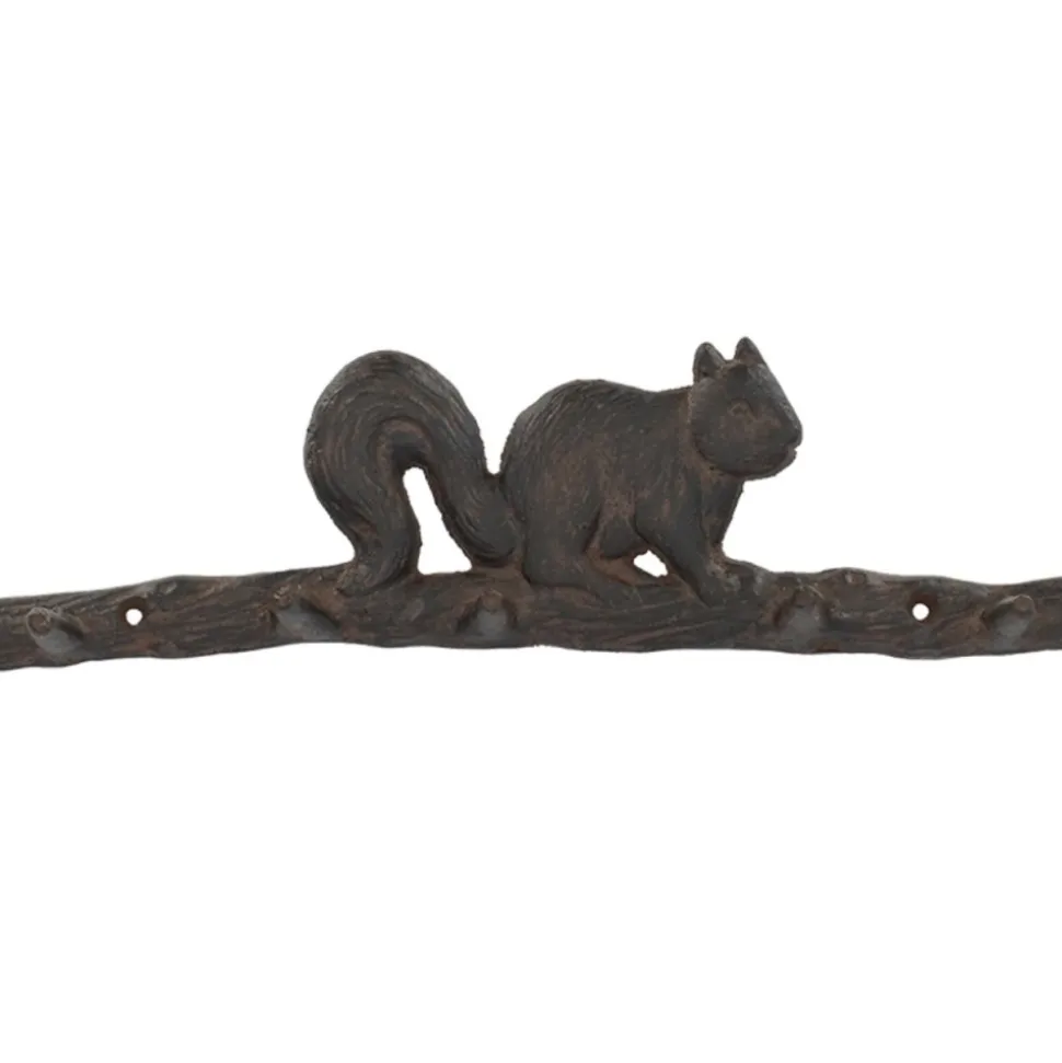 Wieszak żeliwny z wiewiórką 36cm