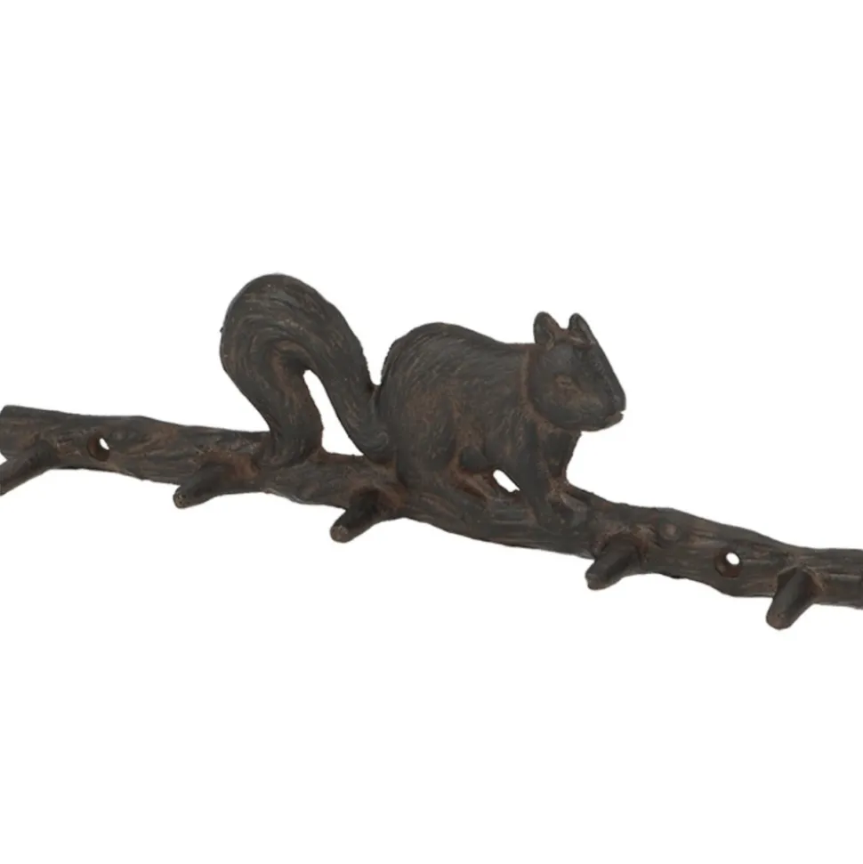 Wieszak żeliwny z wiewiórką 36cm