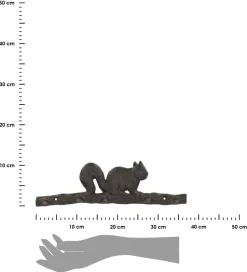 Wieszak żeliwny z wiewiórką 36cm