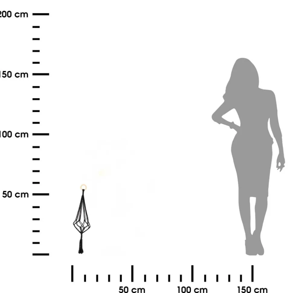 Wieszak makramowy na rośliny h58 cm