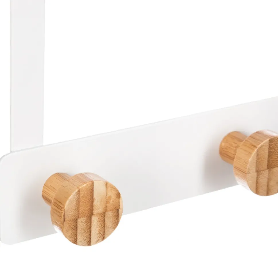 Wieszak na drzwi Bamboo White 5 haczyków