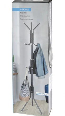 Wieszak stojący metalowy biały 175 cm