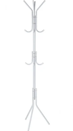 Wieszak stojący metalowy biały 175 cm