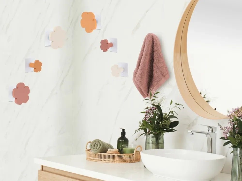 Wieszak ścienny bambusowy D5 FLOWER blush róż * TENDANCE Best