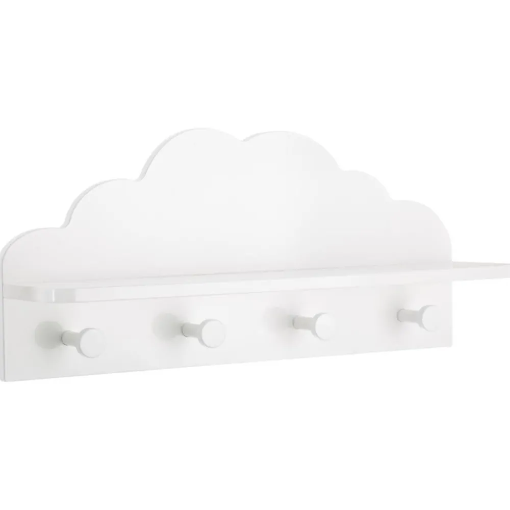 Wieszak ścienny Cloud z półką biały * Atmosphera Discount