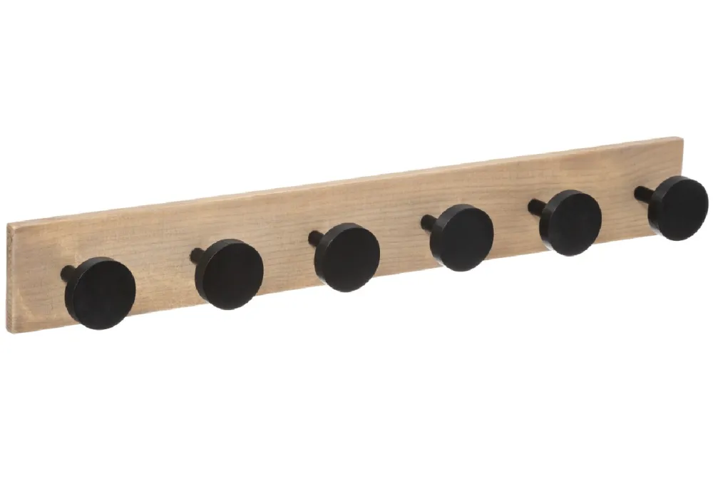 Wieszak ścienny 6 haczyków czarne * 5five Simply Smart