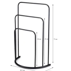 Wieszak na ręczniki stojący trzyramienny 75 cm * HowHomely Clearance