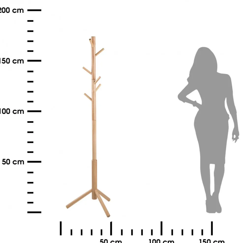 Wieszak na ubrania 7 haków 176 cm beż Bremen * Actona Sale