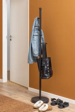 Wieszak na ubrania 5 haków 170 cm czarny Aspen * Actona Sale