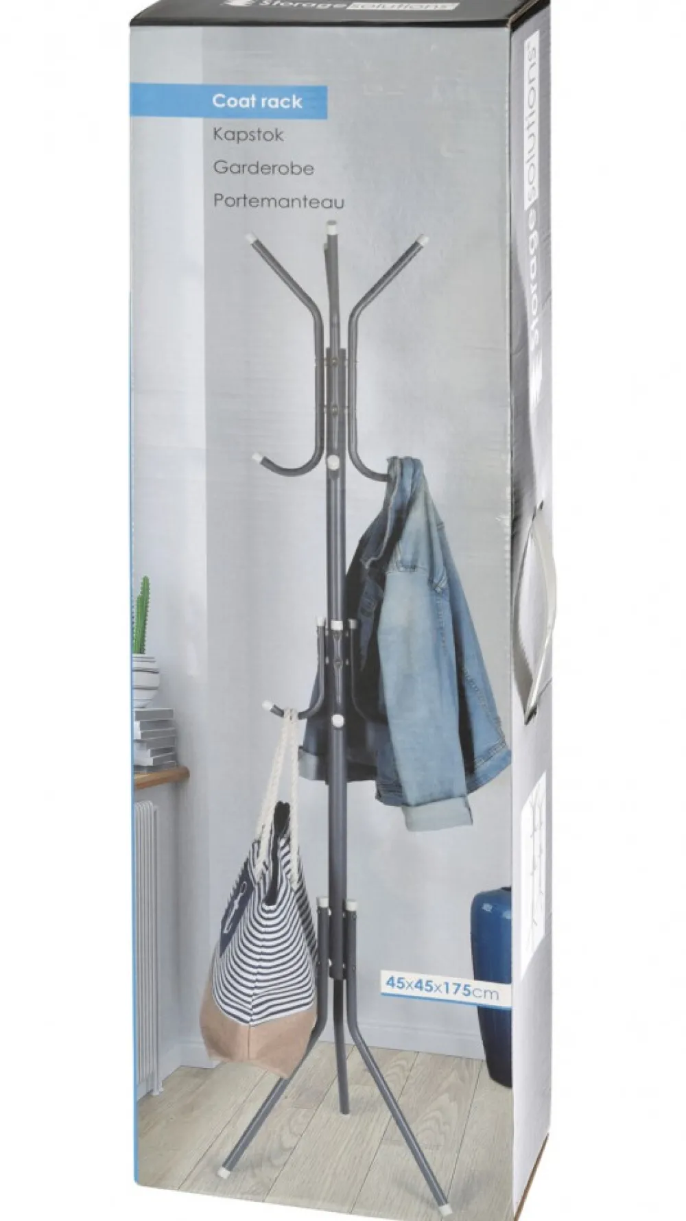 Wieszak stojący metalowy czarny 175 cm * H&S Decoration Outlet