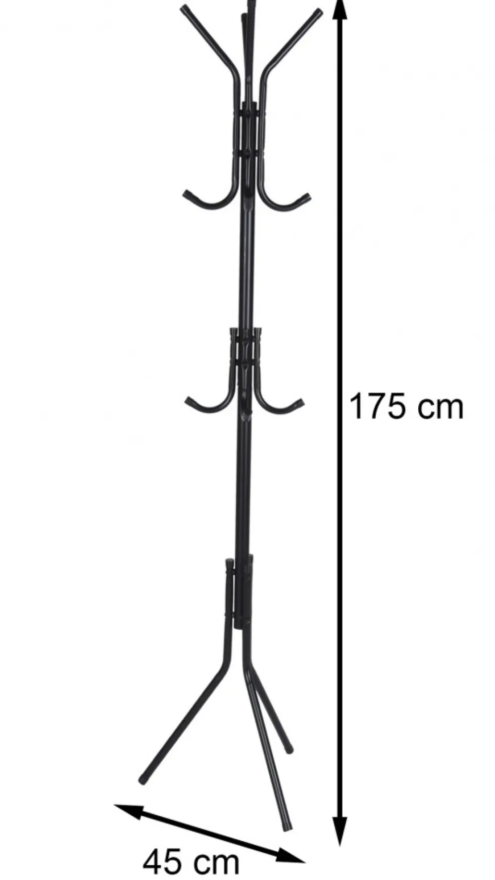 Wieszak stojący metalowy czarny 175 cm * H&S Decoration Outlet