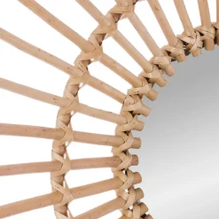 Wiklinowe lustro ścienne Słońce 58 cm