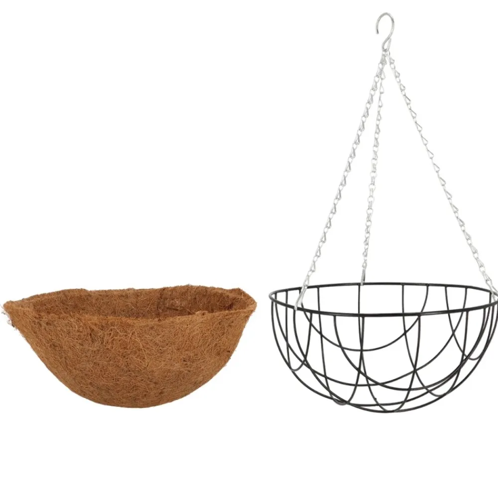Wisząca doniczka z wkładem kokosowym 30 cm * Esschert Design Sale