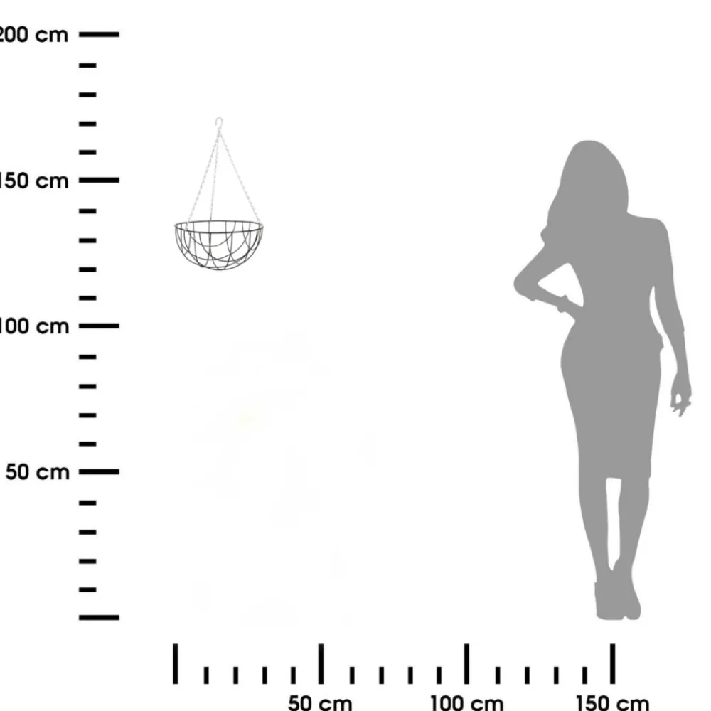 Wisząca doniczka z wkładem kokosowym 30 cm * Esschert Design Sale