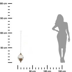 Wisząca metalowa donica z postarzanym efektem h32,5 cm * Esschert Design Sale