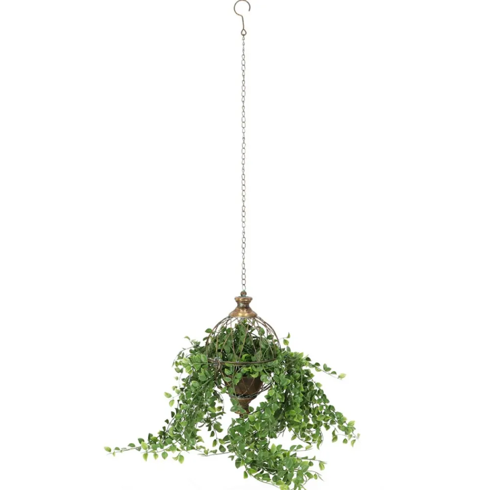 Wisząca metalowa donica z postarzanym efektem h32,5 cm * Esschert Design Sale