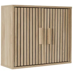 Wisząca szafka LINEA 60x50 cm lamelowy front * HowHomely