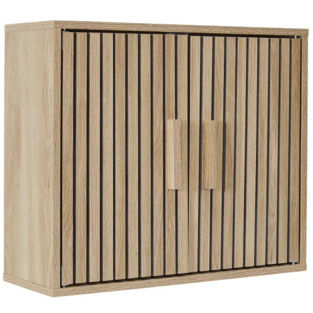 Wisząca szafka LINEA 60x50 cm lamelowy front * HowHomely