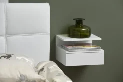 Wisząca szafka nocna biała Ashlane * Actona Discount