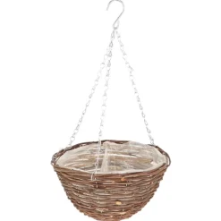 Wiszący kosz na kwiaty z wikliny 25 cm