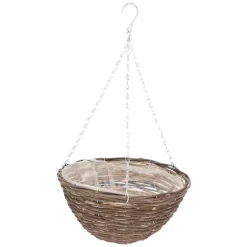 Wiszący kosz na kwiaty z wikliny 35 cm