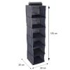 Wiszący organizer do szafy tekstylny 6 przegródek 120x30x30 cm