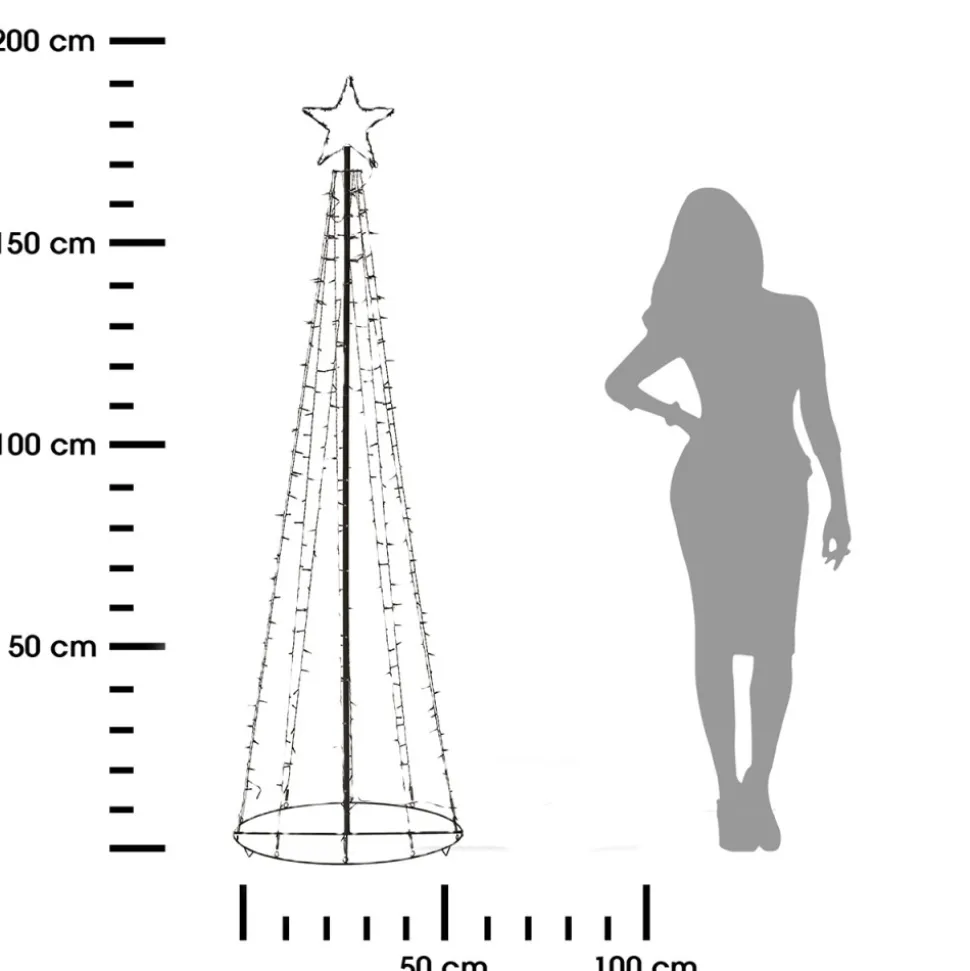 Świąteczna choinka ogrodowa LED 190cm