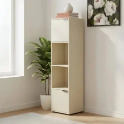 Wąska szafka słupek z półkami LINORA 30x29x119 cm