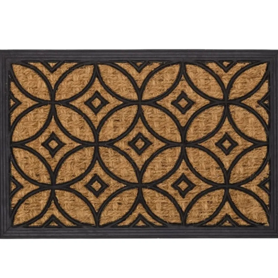 Wycieraczka kokosowa ornament geometryczny z ramką 60x40 cm