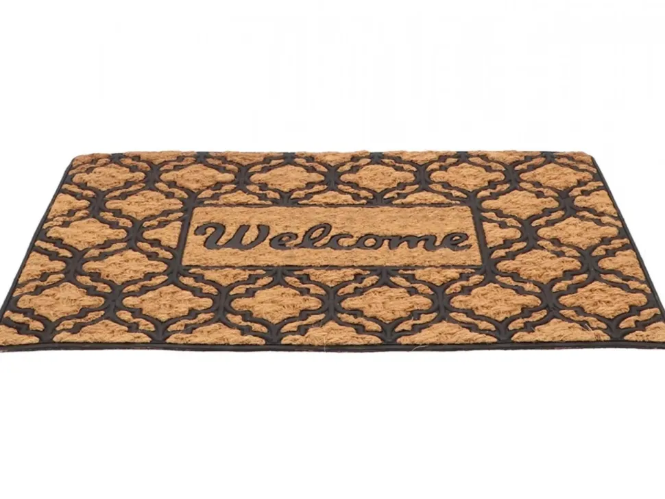 Wycieraczka kokosowa Welcome z designerskim wzorem 77 x 47 cm