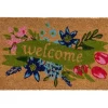 Wycieraczka kokosowa Welcome kwiaty kolorowe 60x40 cm