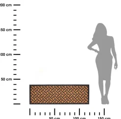Wycieraczka z włókna kokosowego XL geometryczny design 120 cm