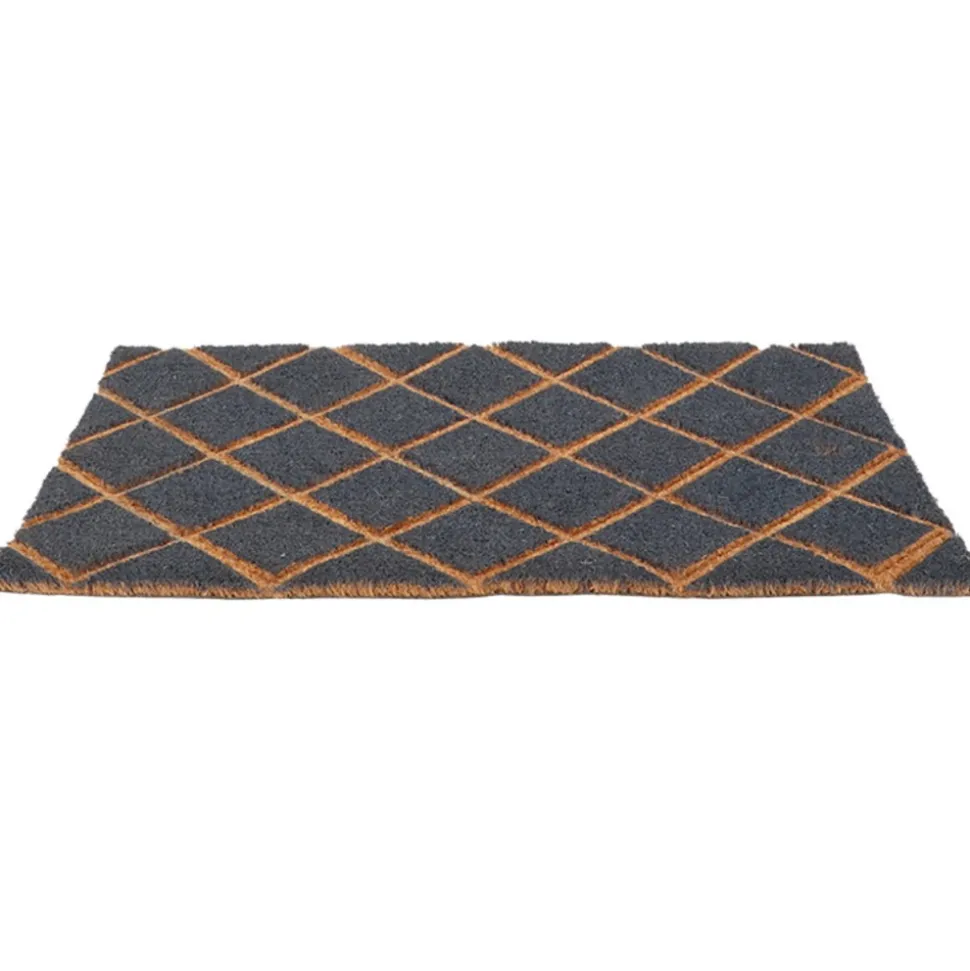 Wycieraczka z włókna kokosowego z geometrycznym wzorem 75x45 cm
