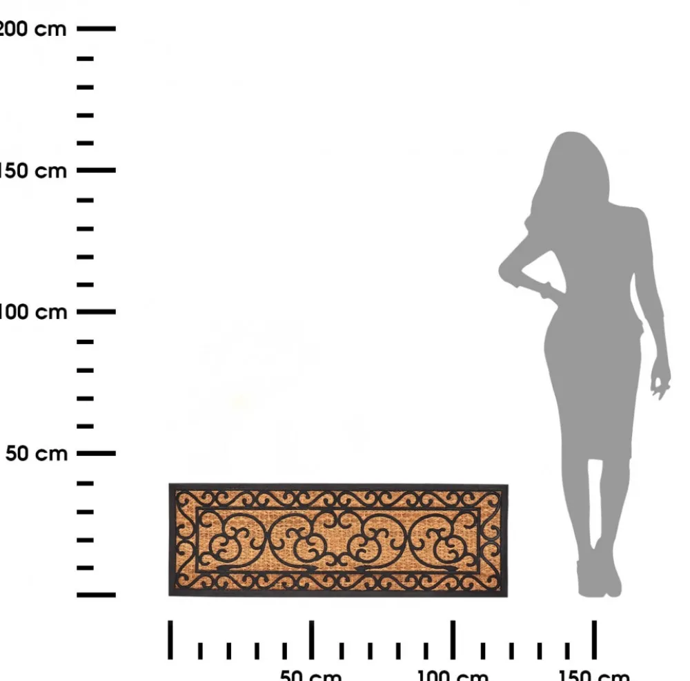 Wycieraczka gumowo/kokosowa Vintage 120 x 40 cm * Esschert Design Online
