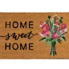 Wycieraczka kokosowa Home Sweet Home bukiet kwiatów 60x40 cm * HowHomely New