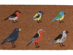 Wycieraczka kokosowa z motywem kolorowych ptaków 75 x 45 cm * Esschert Design Online