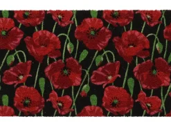 Wycieraczka kokosowa z motywem Maków 75 x 45 cm * Esschert Design